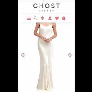 NEW Ghost BELLA DRESS Cream $350 S